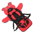 thumbnail image 3 of Asiento de seguridad para niños con respaldo alto, correas ajustables, arnés de seguridad de 5 puntos, lavable a máquina, asiento elevador para automóvil, color rojo, 3 of 14