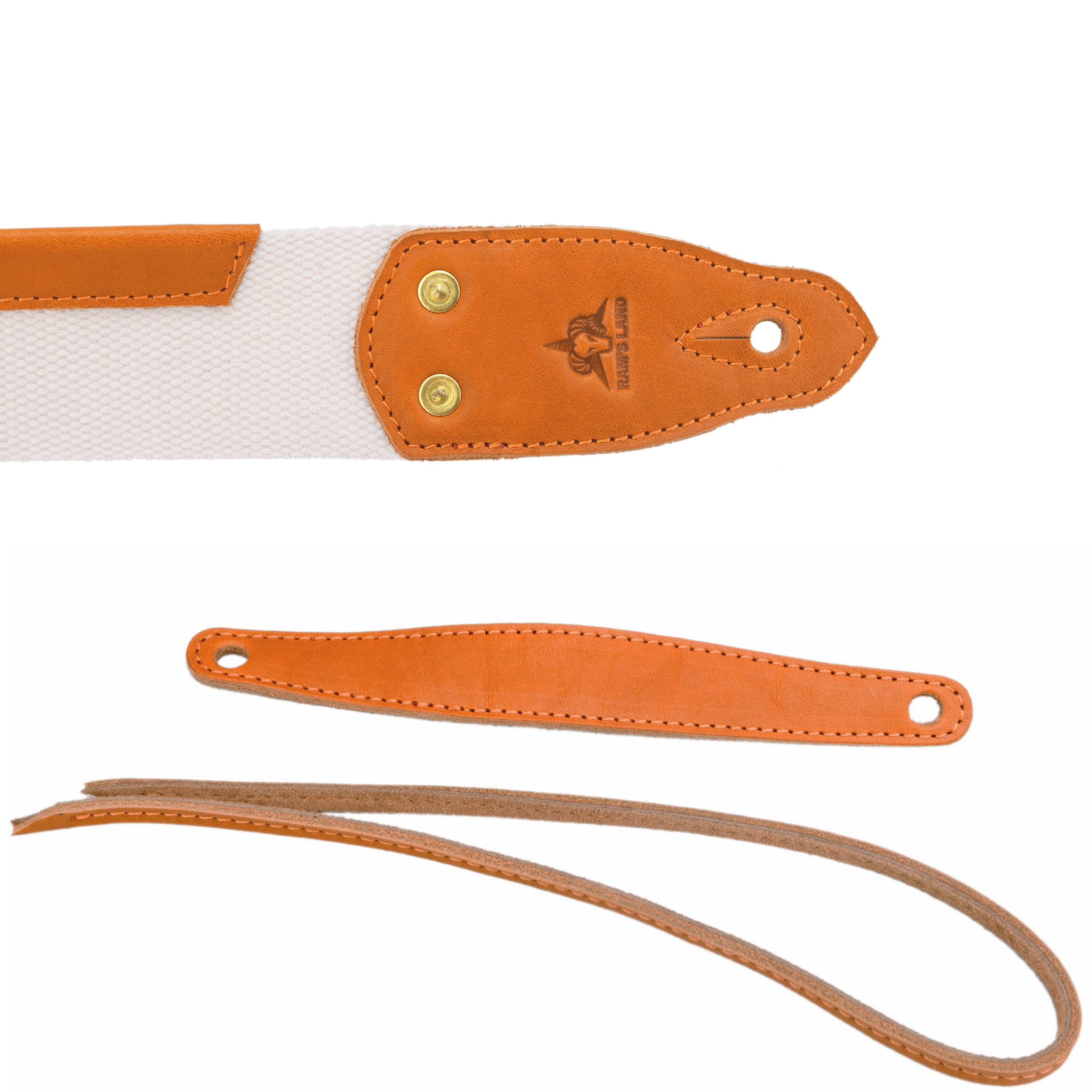 Guitar Strap Cotton Leather Adjusted for Acoustic Electric Bass Guitar 2 Inch Wide