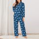 thumbnail image 2 of Balery Cartoon Geese With Xmas Conjunto de Pijama con Estampado para Mujer, Conjunto de Dos Piezas con Manga Larga, Ropa de Dormir Suave con Bolsillos, Pijamas Cómodos-X-Large, 2 of 7