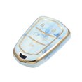 thumbnail image 1 of Funda para llave compatible con Cadillac Escalade ATS CTS, diseño de porcelana de 5 botones, moda, suave, TPU, azul, mando a distancia, sin llave, inteligente, funda protectora, 1 of 1
