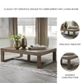 thumbnail image 7 of Ashley Furniture Cariton Plank Effect Bold Blocky Wood Coffee Table, Grayish Brown, 7 of 7