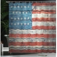thumbnail image 4 of Ambesonne Antique Shower Curtain, National July, 69"Wx84"L, Blue Red White, 4 of 5