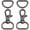 Gunmetal, variant on Swivel Trigger Snap Hooks Classic Lobster Clasps with D-Rings for Purse Strap Lanyard Leather Craft 10 Sets CSD1 (1 Inch, Silver)