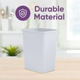 thumbnail image 3 of Superio Small 2.5 Gallon Plastic Trash Can, Waste Bin for Under Desk, Office, Bedroom, Bathroom- 10 Qt, (White Smoke), 3 of 5