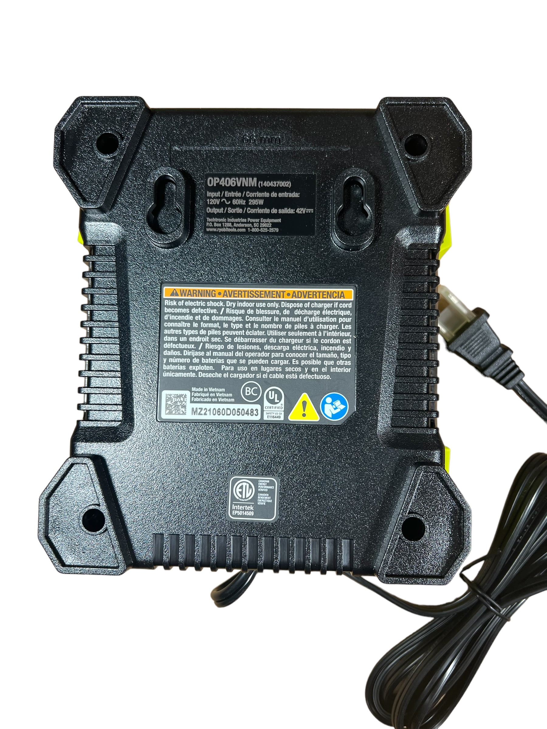 RYOBI - 40V Lithium-Ion Rapid Charger - OP406AVNM