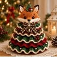 thumbnail image 6 of Crochet Animal Christmas Tree DIY Kit,Christmas Yarn Craft Set with Animal Character Design,Handmade Holiday Ornament Making Kit,DIY Crochet Decoration for Home Tabletop Display (G), 6 of 7