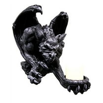 Winged Guardian Gargoyle Decorative Candleholder Wall Sculpture 12.5" Tall