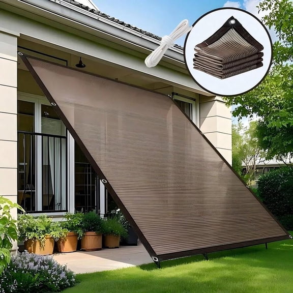 Multi-Size Sunshade Cloth 90% Coffee-Colored The Sunshade Net Is Suitable For Garden Terraces, Plant Sunshades, Greenhouses Outdoor Pavilions And Lawn Sunshades.