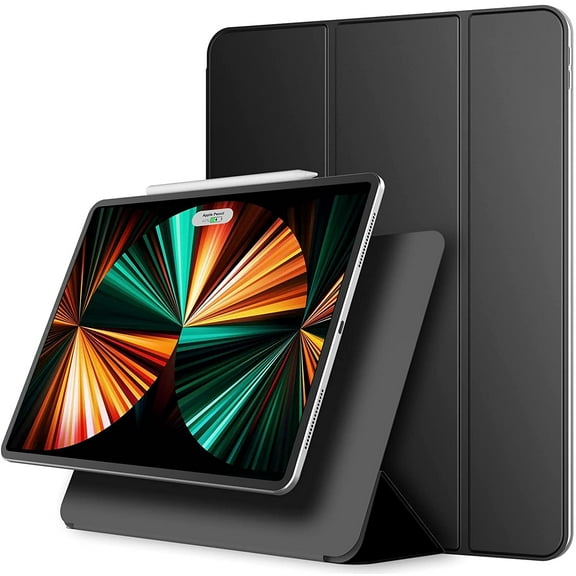 JETech Magnetic Case for iPad Pro 12.9 Inch 2021/2020/2018 Model, Support Pencil 2nd Generation Charging, Magnetic Attachment, Cover with Auto Wake/Sleep