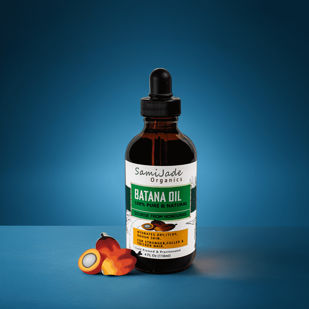 Samijade Organics Batana Oil for Hair Growth 100% Pure & Natural - For Thicker & Stronger Hair 4 FL OZ