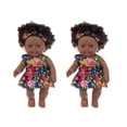 thumbnail image 1 of Black Black Baby Cute Curly Black 12-Inch Vinyl Baby Toy, 1 of 1