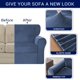 thumbnail image 5 of Funda de Sofá Subrtex 2 Piezas Terciopelo Elástico Azul Piedra, 5 of 5