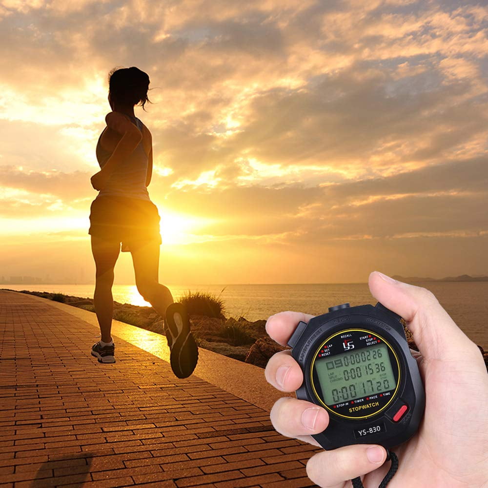 TONSHEN Montre Sport Numérique Homme Femme - Double Fuseau Horaire - Étanche 50 M - Chronomètre - Alarme - Compte à Rebours - Avec Bracelet Caoutchouc Noir