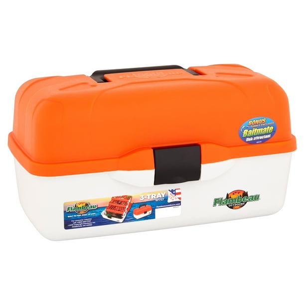 Flambeau Classic All-Weather Fishing Tackle Box with 3 Trays, 37 Compartments - Walmart Business Supplies Flambeau Classic All-Weather Fishing Tackle Box with 3 Trays, 37 Compartments - Walmart Business Supplies