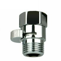 Bathroom Solid Brass Flow Control Shower Head Shut-Off Valve Water Saver Switch