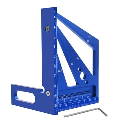 

KXBDSFY The Fourth Generation Carpenter s Square Ruler Triangle Ruler Aluminum Alloy Square Ruler Right Angle Ruler Marking Ruler Hole Ruler Measurement Layout Tool