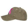 thumbnail image 6 of AJGRHE Women Cancer Awareness Month Printed Washed Baseball Cap Outdoor Sports Hat Khaki One Size, 6 of 8