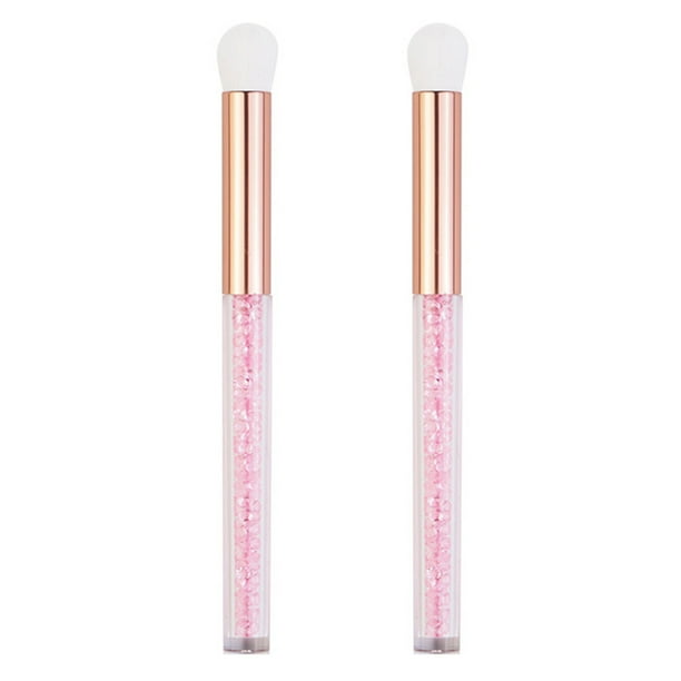 2 unids suave sombra sombra cepillo mujer sombra de ojos cepillo salón maquillaje herramienta rosa