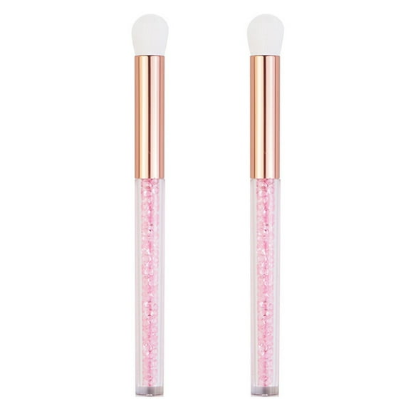 2 unids suave sombra sombra cepillo mujer sombra de ojos cepillo salón maquillaje herramienta rosa