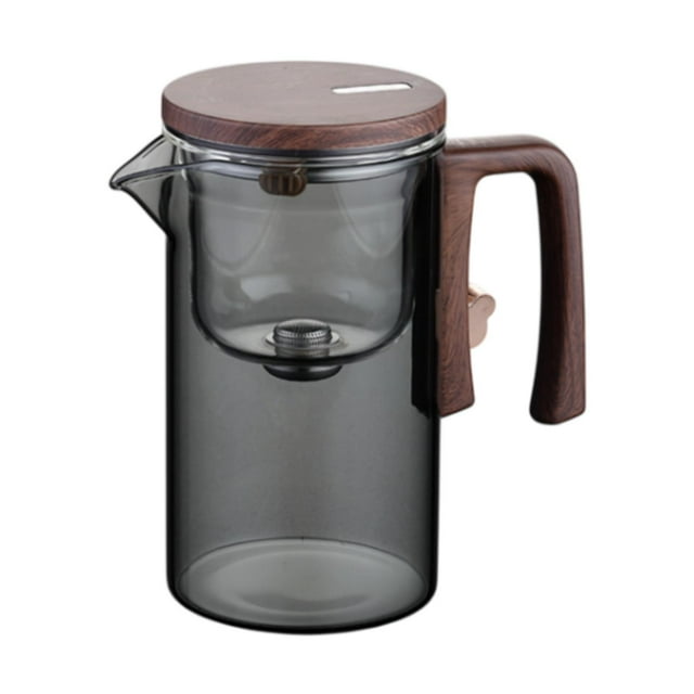 Wweixi Modern Borosilicate Glass Tea Pot With Tea Strainers Loose Teapot To Drinking Ritual gray 720ml