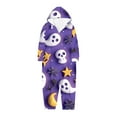 thumbnail image 1 of GPOECD Ensemble de Pyjamas à Capuche Assortis pour la Famille d'Halloween Tenue d'Intérieur Douillette pour Parents et Enfants Tenue Mignonne Imprimée Violet, Enfants-4t, 1 of 3