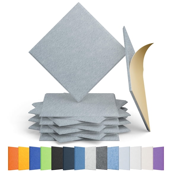 Paneles acústicos Amantech High Density Sound, 30 x 30 x 1 cm, paquete de 12
