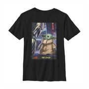 Boy's Star Wars: The Mandalorian The Child Trading Card Graphic Tee Black Small
