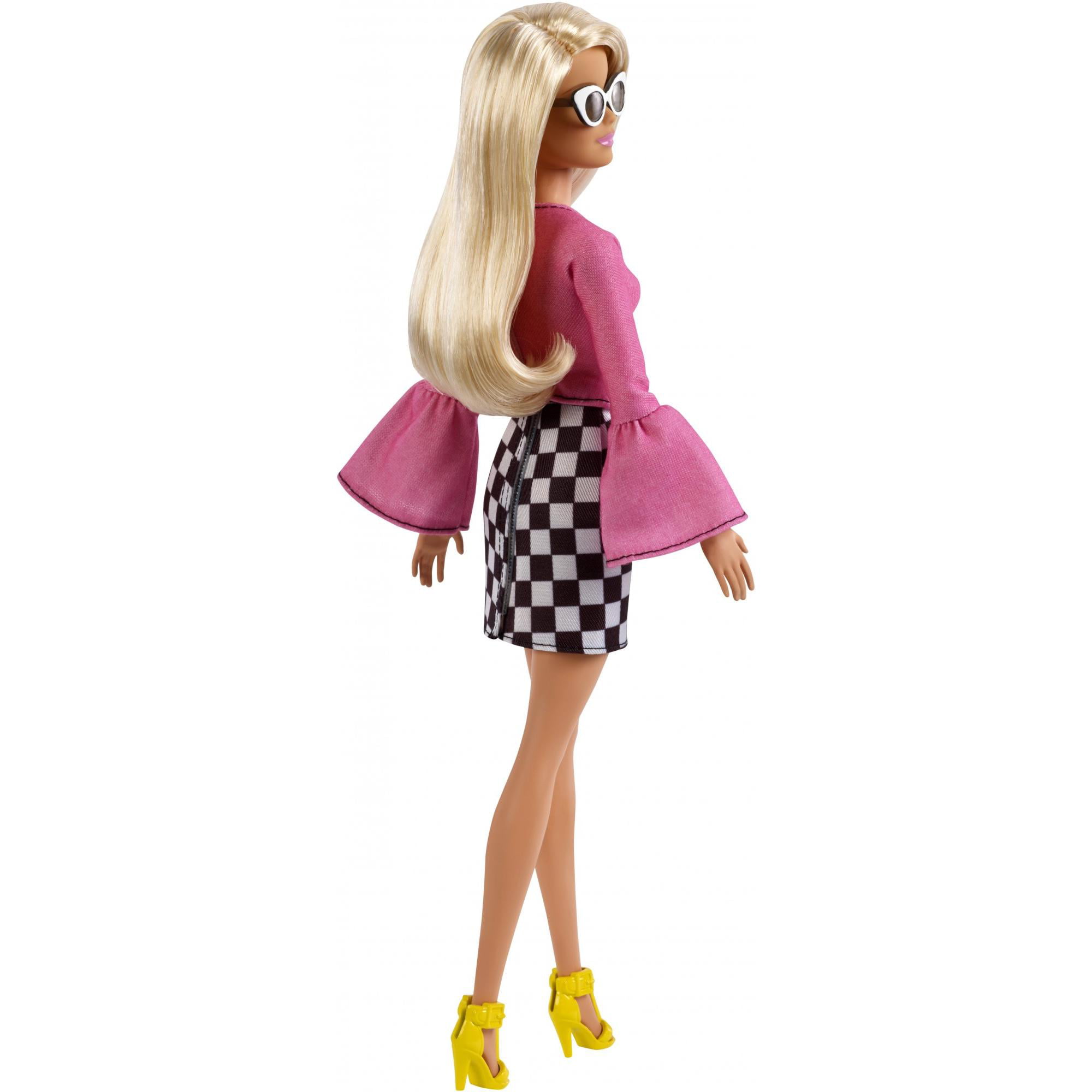 Barbie Fashionistas Doll, Original Body Type Checkered Skirt - Walmart.com