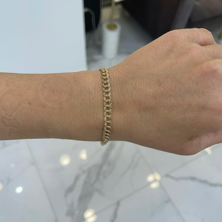 James Avery 14K Yellow Gold Light Double Curb Charm Bracelet