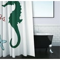 thumbnail image 3 of Simply Daisy 70" W x 73" L Seas and Greetings Polyester Shower Curtain, Forest Green [1 Ct], 3 of 5
