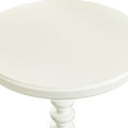 thumbnail image 4 of Linon Spectrum 17" Round Spindle Accent Table in White Painted Wood, 4 of 6