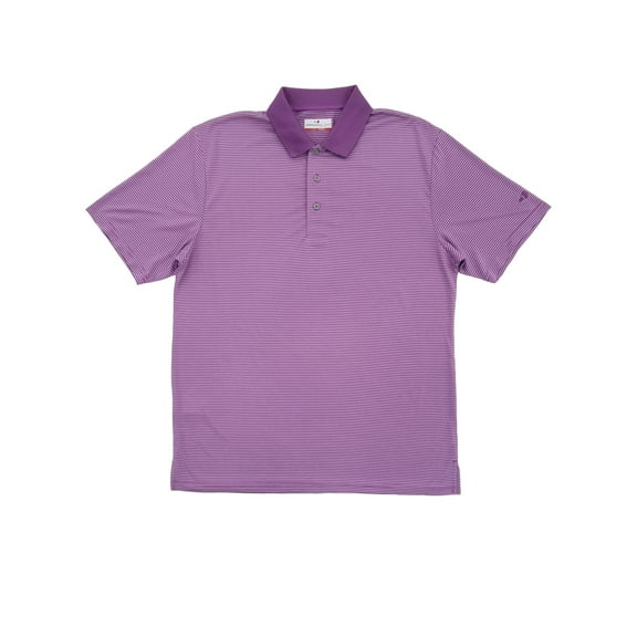 Grand Slam Mens Dewberry Purple Stripe Performance Golf Polo Shirt Small