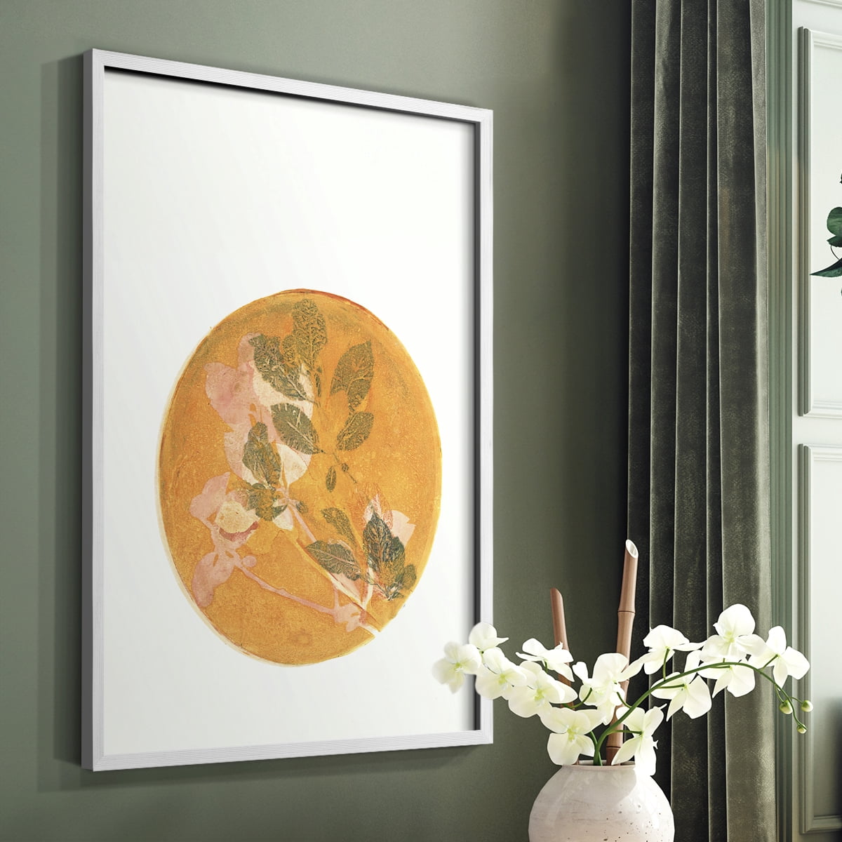 Summer Peach in Paper Solid Wood 8 x 10 Framed Print