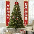 thumbnail image 6 of ToyKingdee Christmas Decorations Outdoor Merry Christmas Banner with String Lights Xmas Porch Door Welcome Sign Hanging Christmas Decor for Home Holiday Outdoor, 6 of 6