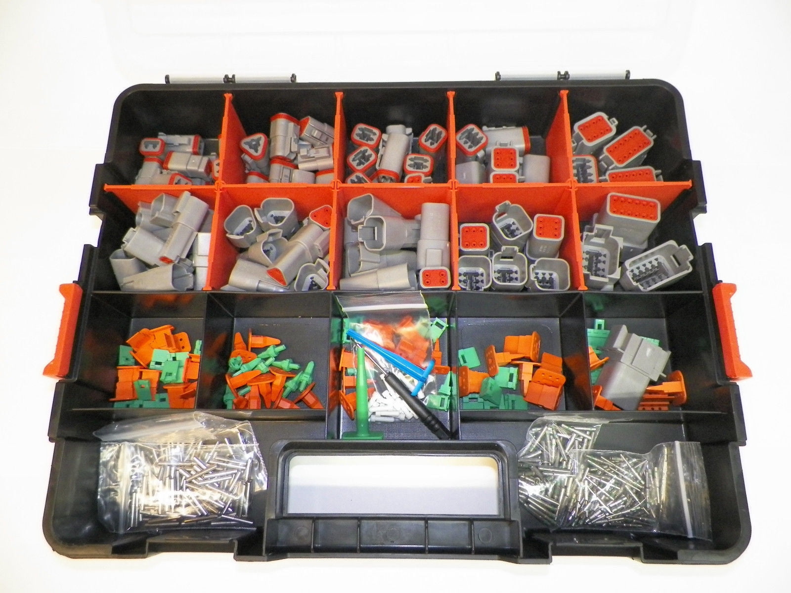 518 PC USA GRAY OEM DEUTSCH DT CONNECTOR KIT SOLID TERMINALS 14-16 FREE dtrt-1 