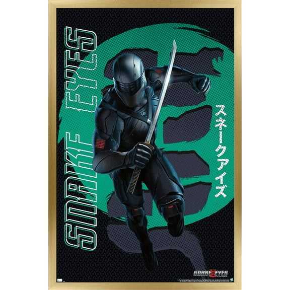 G.I. Joe: Snake Eyes - Green Wall Poster, 14.725" x 22.375", Framed