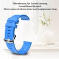 thumbnail image 2 of Cateissary 10 colores correa de reloj de silicona correa de inteligente correa de silicona reemplazo para Garmin/HUAWEI/Samsung 20mm Relojes inteligentes cielo azul, 2 of 6