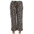 thumbnail image 2 of White Mark Plus Size Black & Brown Paisley Printed Palazzo Pants, 2 of 5