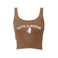 thumbnail image 4 of HCYSFG Women's Save A Horse Graphic Tank Top Scoop Neck Sleeveless Casual Ribbed Fashion T Shirts Summer Daily Wear Comfy Activewear Sporty Tee, 4 of 4