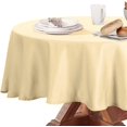 thumbnail image 1 of LAICAIW Nappe Ronde 210 G/m2, Nappe en Microfibre Résistante à l'Eau, Housse de Table Circulaire en Tissu Décoratif pour Usage Extérieur et Intérieur (Champagne, Diamètre 70 Pouces), 1 of 7