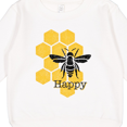 thumbnail image 3 of Inktastic Honeycomb Bee Happy Toddler Sweatshirt, 3 of 4