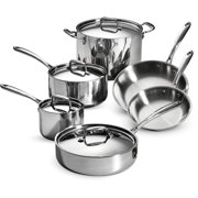 Tramontina 10-Piece Stainless Steel Tri-Ply Clad Cookware Set