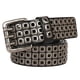 thumbnail image 2 of Black Brown Orange Casual Fashion Studded Rivet Belt Various Colors Available in Different Sizes Women Men Three Row Rivet Belt, 2 of 2