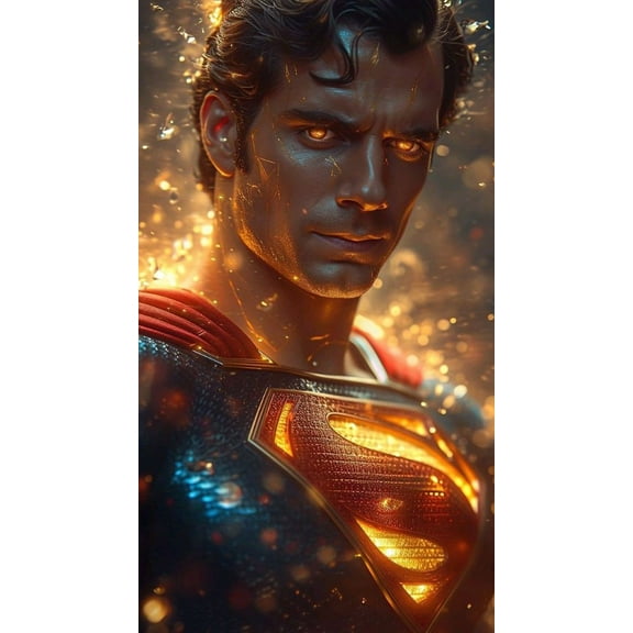 Superman DIY 5D Diamond Painting Kits for Adults Superhero Full Round Drill (12x16 inch) Diamond Crystal Gem Arts Painting Craft for Home Wall Decor