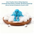 thumbnail image 5 of Cute Weather Series Sitting Figurines Moon Sun Star Cloud, 3D Printed Desktop Decor Cartoon Ornaments Creative Gift Set B, 5 of 5