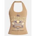 thumbnail image 5 of Social Edition Women's El Dorado Cotton Graphic Halter Tee, Sizes XXS-XXL, 5 of 5