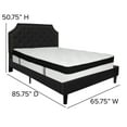 thumbnail image 4 of Flash Furniture Brighton Queen Size Tufted Upholstered Platform Bed in Black Fabric with Memory Foam Mattress, 4 of 5