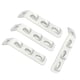 thumbnail image 1 of Ounissouiy 4x perchas de ropa blancas ahorran espacio con perchas estándar ganchos de conexión abrazaderas de lavandería cesta Accesorios de baño, 1 of 1