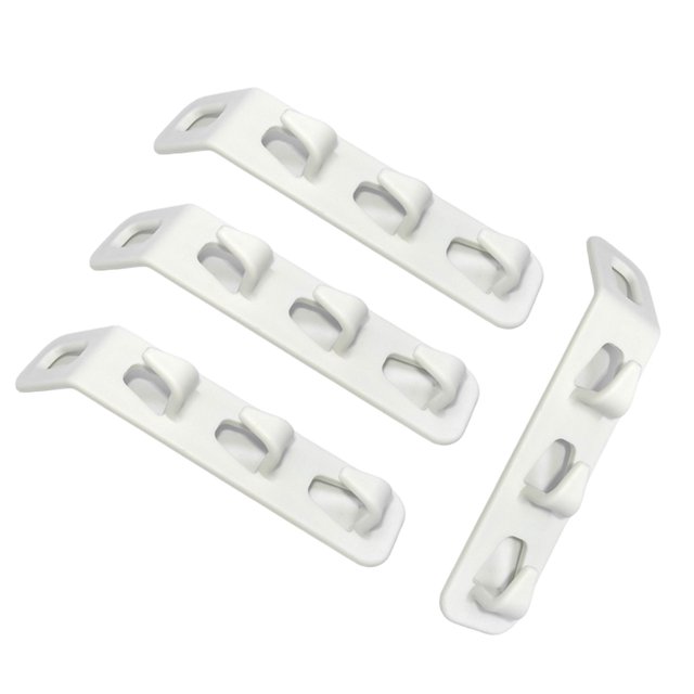 Billuyoard 4 perchas blancas con lado liso y suficiente resistencia, prácticas y duraderas, ahorran espacio Accesorios de baño