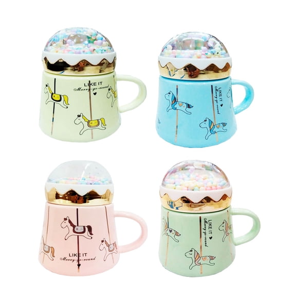Tazas de Ceramica Importacion Carrusel Confeti 4 piezas